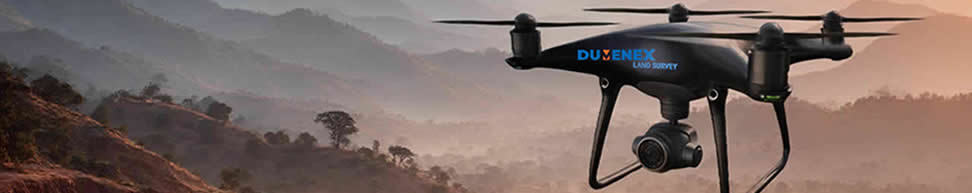 Drone surveying a mountainous landscape
